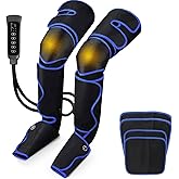 FinityPro Air Compression Leg Massager for Circulation and Pain Relief, Full Leg Compression Boots with Adjustable Extension Straps for Foot Calf Thigh, 3 Modes & 20-Min Auto Shut-Off
