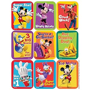 Eureka Teacher Supplies Mickey Mouse Disney Stickers for Children, 36pc