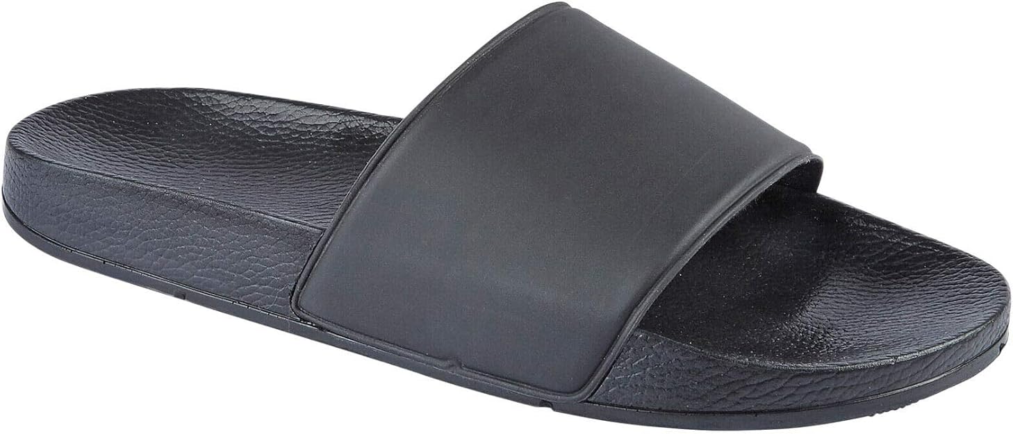 Mens Sliders Shoes Summer Holiday Beach Pool Shower Sandals Flip Flops