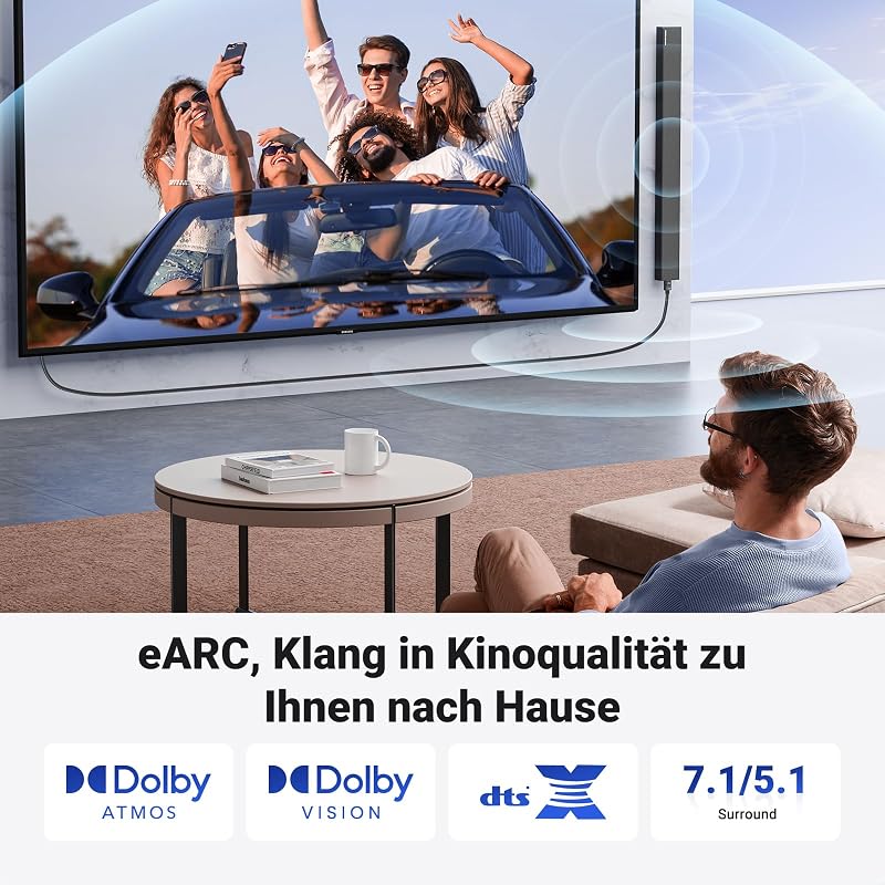 HDMI 2.1 Kabel, zertifiziert, 8K@60Hz, 4k@240Hz/120Hz, 48Gbps, 2M
