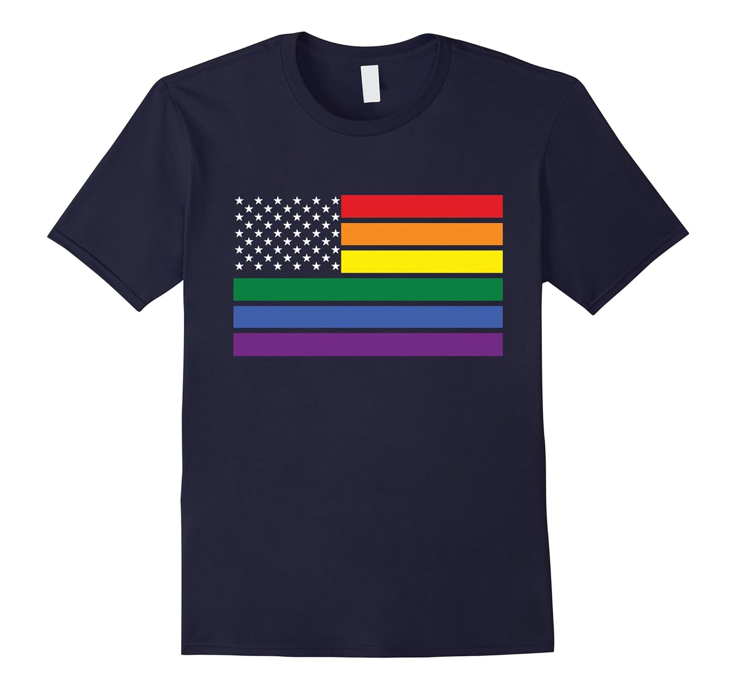 Gay Pride Rainbow American Flag T-Shirt | LGBTQ Pride Shirt-ANZ