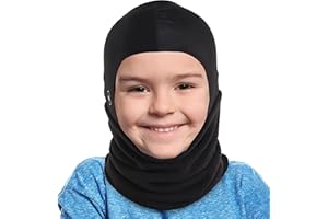 Tough Headwear Kids Balaclava Ski Mask - Kids Ski Neck Gaiter & Toddler Fleece Neck Warmer w/Helmet Liner Hood