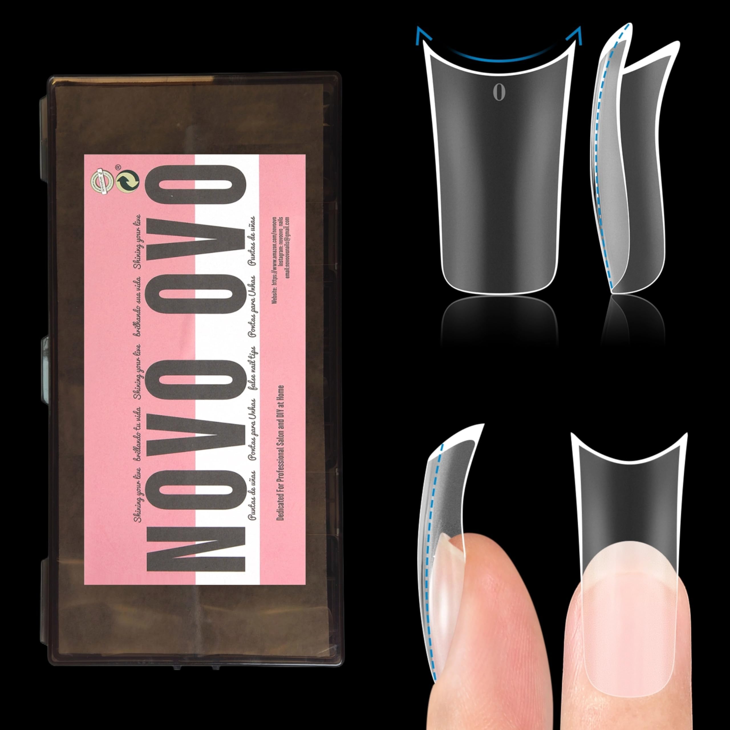 NOVO OVO Extra Thick Duck Feet Nail Tips Full Cover