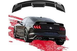 AAriguthel 2015-2023 Mustang Ecoboost Spoiler Compatible with Mustang V6/V8/Shelby/GT/EcoBoost Coupe 2 Door Models GT 350 GT500 Style ABS Trunk Rear Spoiler Wing