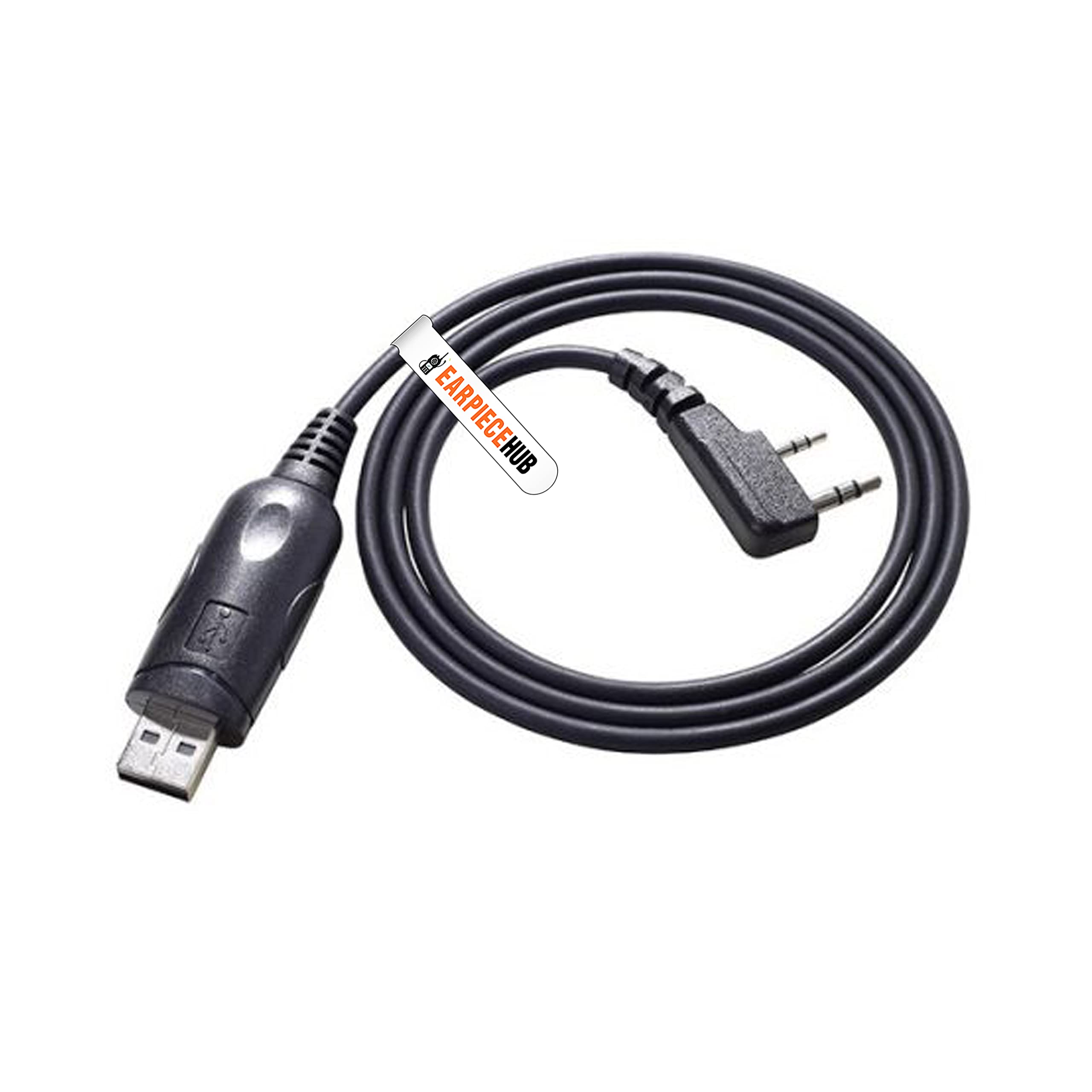 Earpiece Hub USB Programming Cable Compatible with KENWOOD KPG-22 BAOFENG MITEX WANHUA Walkie Talkie Two Way Radio