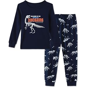Mikrdoo Boys Cotton Pajamas Snug Fit 2Piece Long Sleeve PJs for Kids 4-14Y | Mikrdoo Boys Pajamas Lightweight Breathable Long