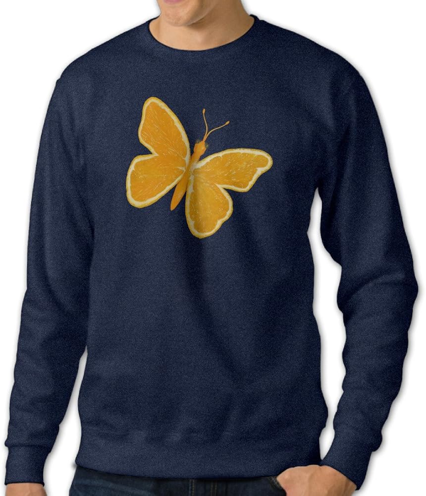 orange butterfly sweatshirt