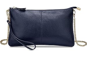 YALUXE Women's Genuine Leather Wristlet Clutch Crossbody Phone Bags Wallet Purses and Handbags for Women