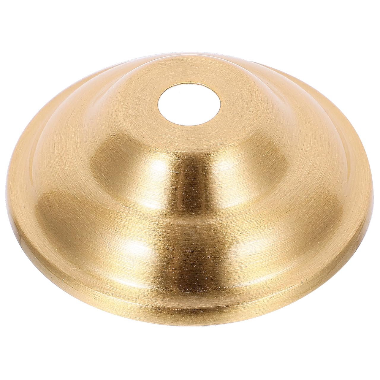 SEWOART Brass Lamp Finial Holder Base Rounded Flat Light Fixture Accessory for Pendant Ceiling Lights Construction for Enhanced Lighting Focus and Stability