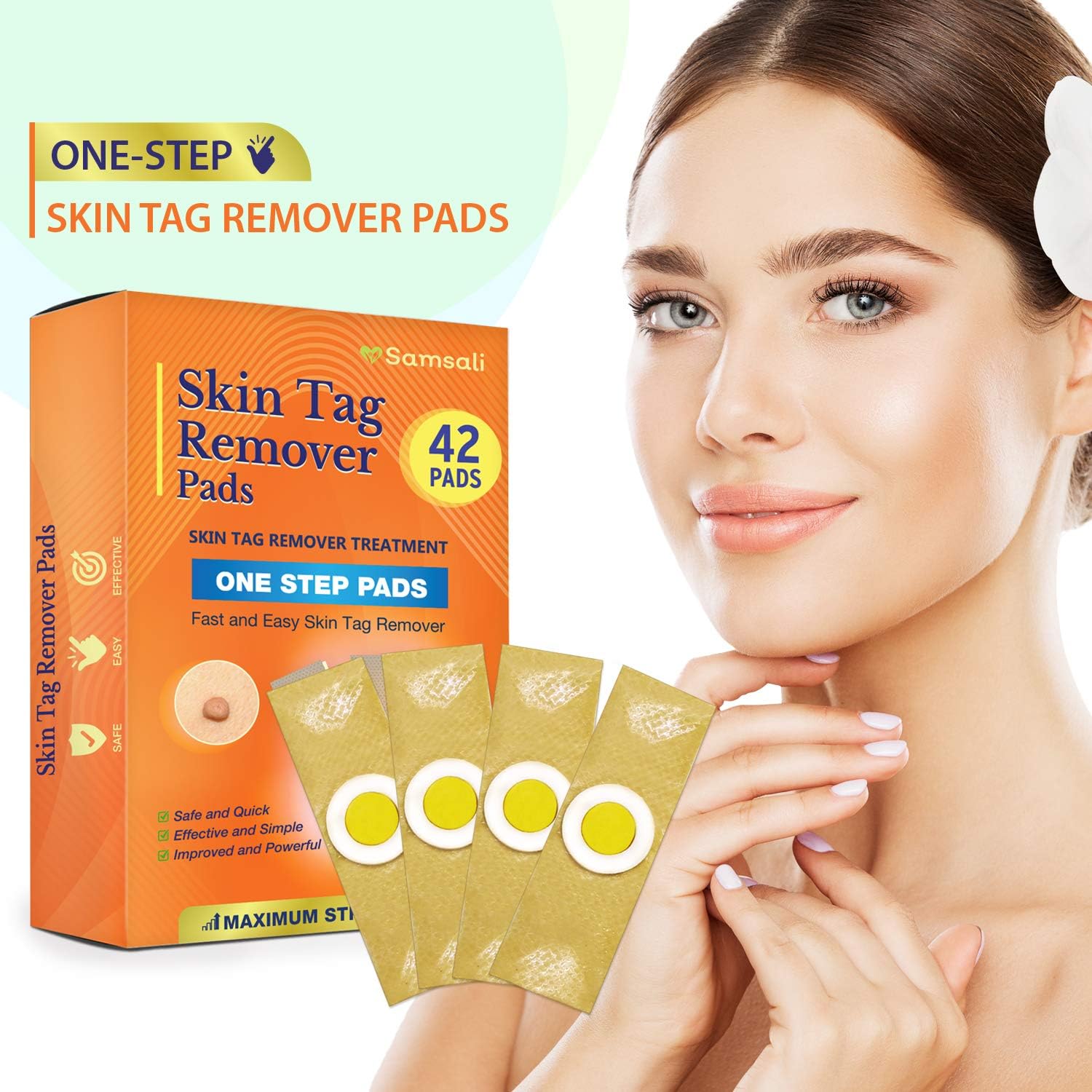 Samsali Advanced Skin Tag Remover Pads, 42 Quality Skin Tag Remover Pads, Best Skin Tag Remover Pads: Health & Personal Care