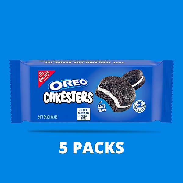 OREO CAKESTERS SOFT SNACK CAKES, 5 – 2.02 OZ SNACK PACKS