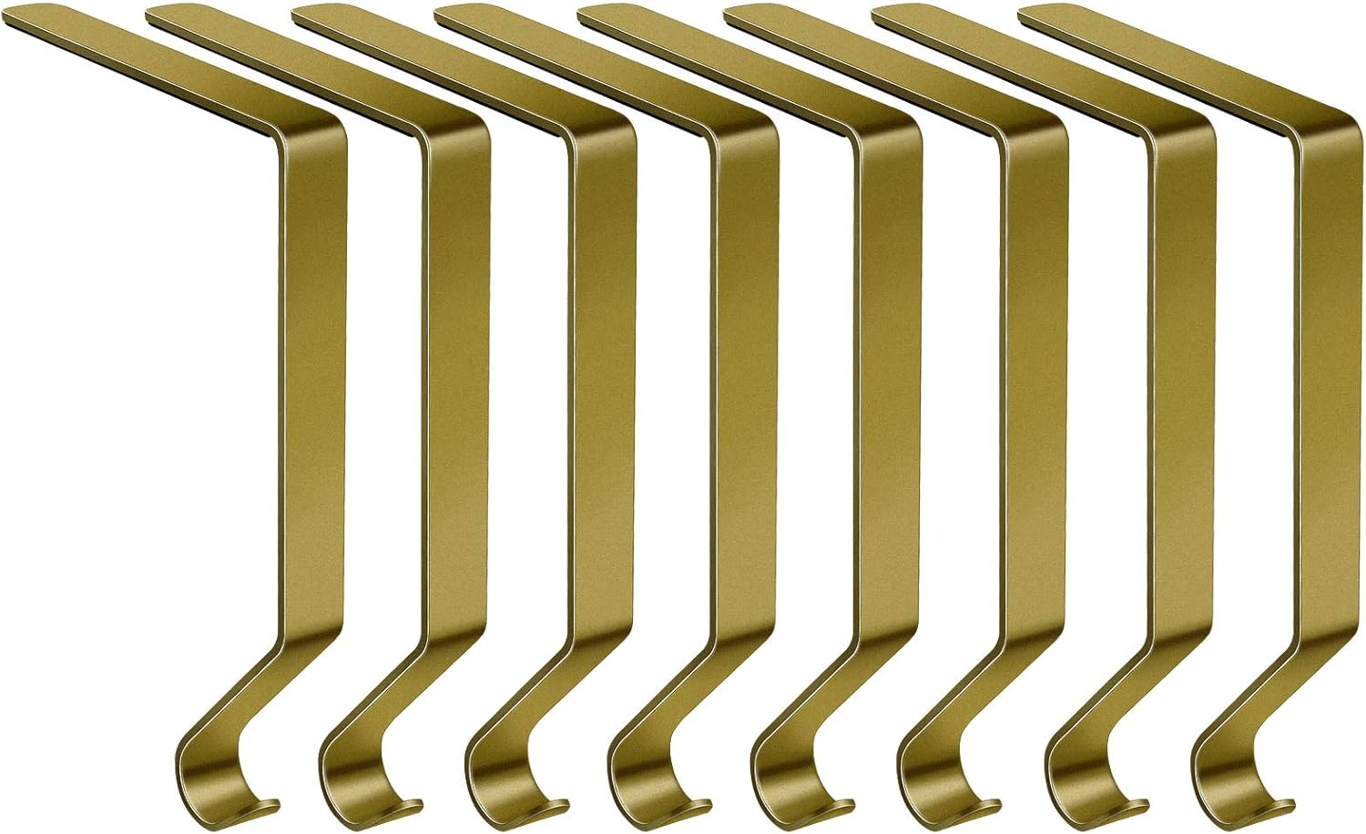 Ornament Hooks - Christmas Stocking Holder Metal Stocking Hangers Christmas Ornament Hooks for Mantle Staircase Christmas Stockings (Bronze, 8)