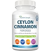 Nutrition Strength Ceylon Cinnamon for Dogs 90 Metabolic Support Tablets | Supports Healthy Blood Sugar &amp; Glucose Metabolism | High-Potency True Cinnamon, Fenugreek &amp; Chromium | Non-Crumble Formula