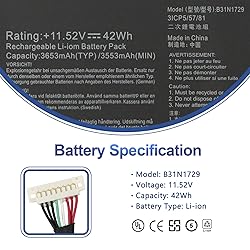 ANTIEE 42Wh B31N1729 Laptop Battery for ASUS