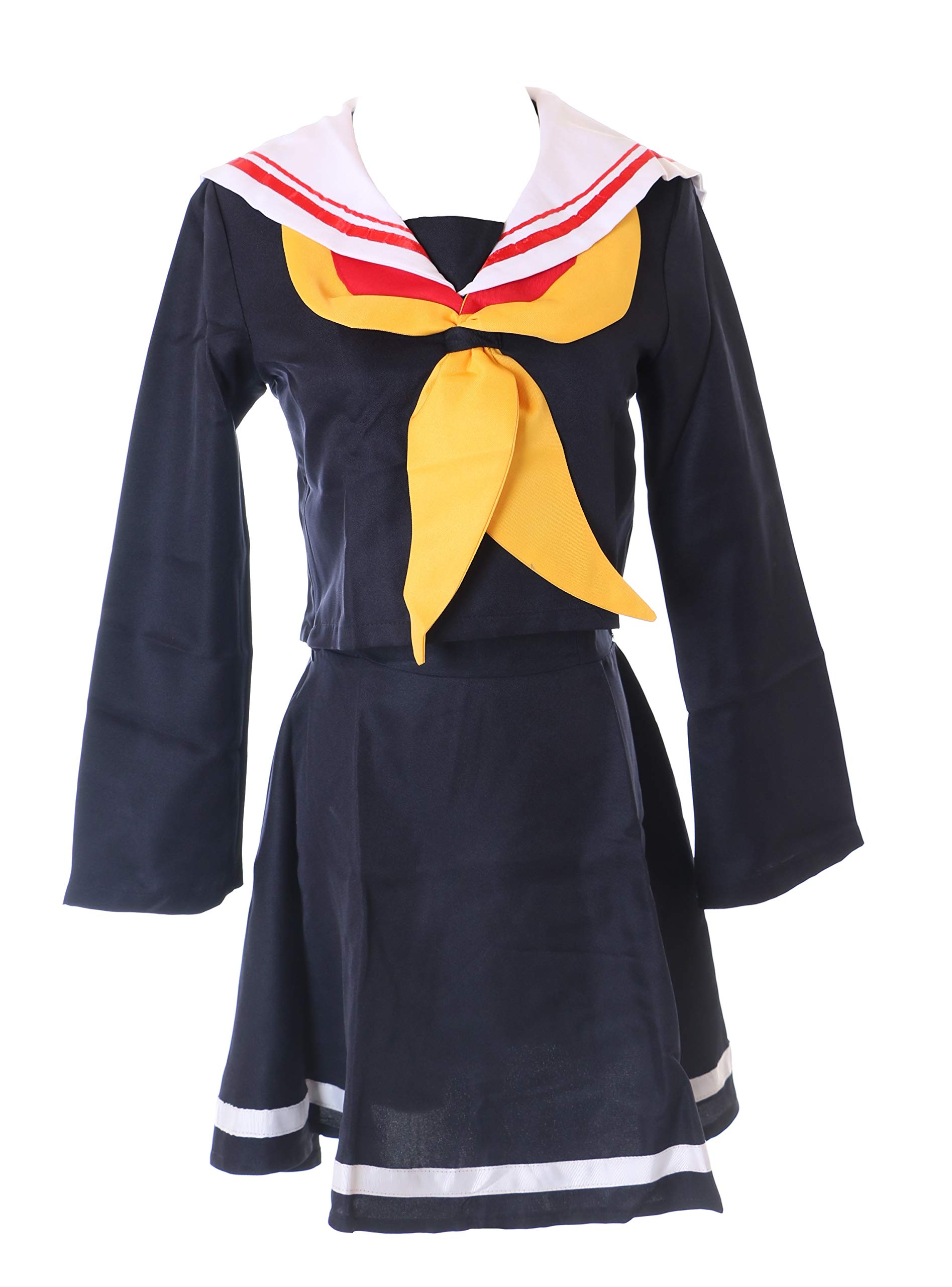 MN-30-2 Black No Game No Life Shiro School Uniform Dress Sailor Cosplay Set Costume Kawaii (L)
