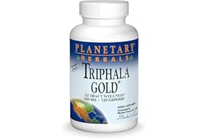 Planetary Herbals Triphala Gold 550mg Cleanser & Tonifier Extra Strength Ayurvedic - 120 Veggi Caps