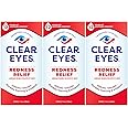 Clear Eyes Redness Eye Relief Eye Drops, 1.0 Fl Oz, Pack of 3