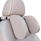 Belmeri Car Headrest Pillow,Head, Neck Support Pillow,U Shaped Car Sleeping Pillow,180&deg; Adjustable,Improve Head and Neck Posture and Adjust Sleep Position,Suitable for Kids and Adults (Grey)