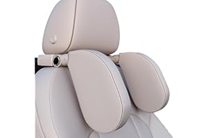 Belmeri Car Headrest Pillow,Head, Neck Support Pillow,U Shaped Car Sleeping Pillow,180° Adjustable,Improve Head and Neck Posture and Adjust Sleep Position,Suitable for Kids and Adults (Grey)
