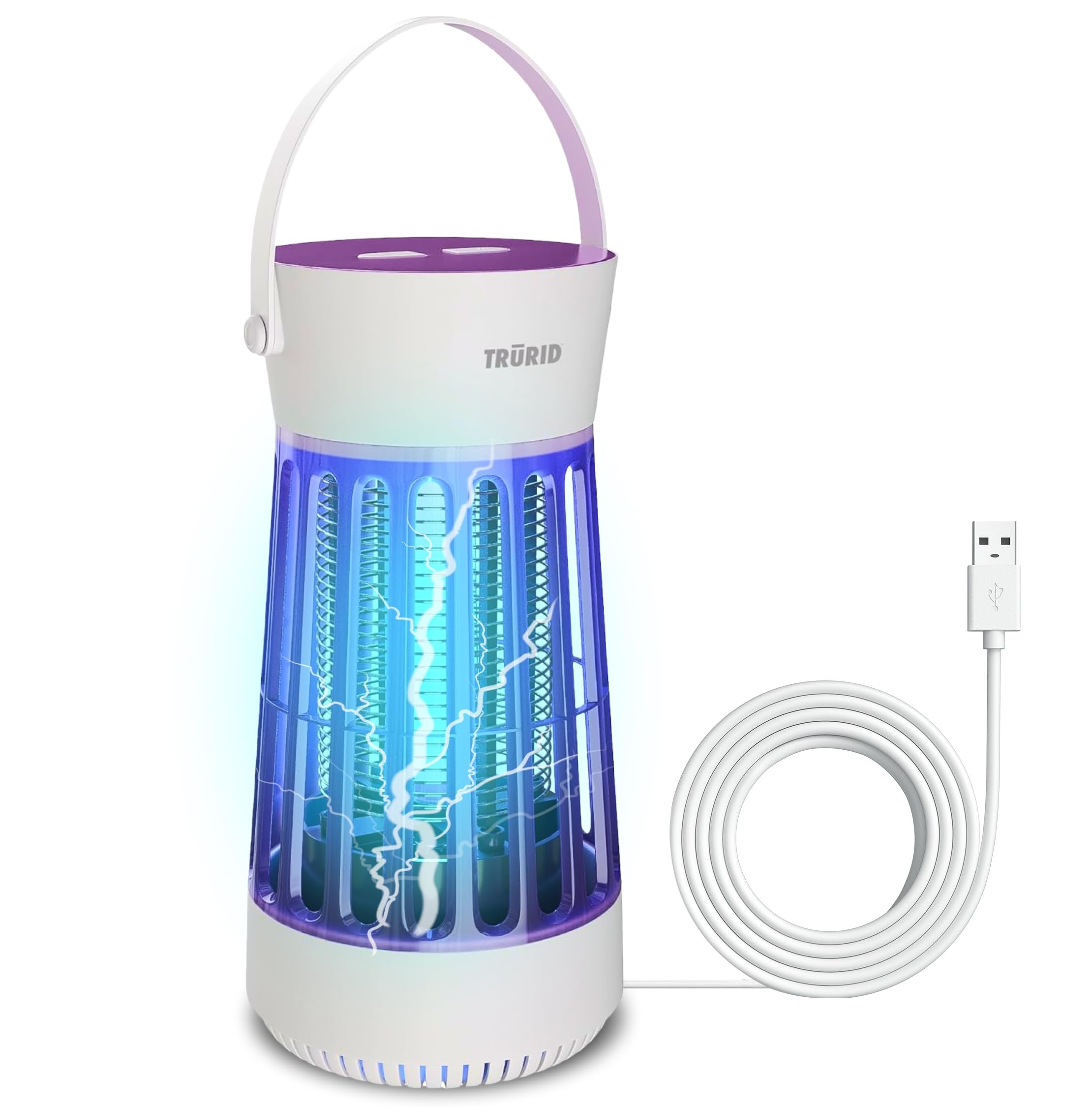 Photo 1 of (PARTS) (BROKEN) Bug Zapper, Indoor and Outdoor UV LED Mosquito Zapper Trap with Fan, Portable Electric Fly Trap with Easy-Empty Tray
