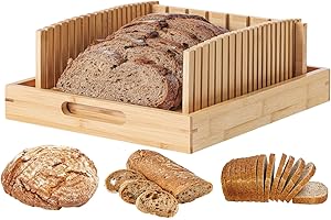 LukieBoee Bread Slicer for Sourdough Rounds & Homemade Bread, 10.5″ Adjustable Large Wide Capacity, Perfect for Artisan Loaves, Durable & Easy to Use – The Ideal Gift for Baking Enthusiasts