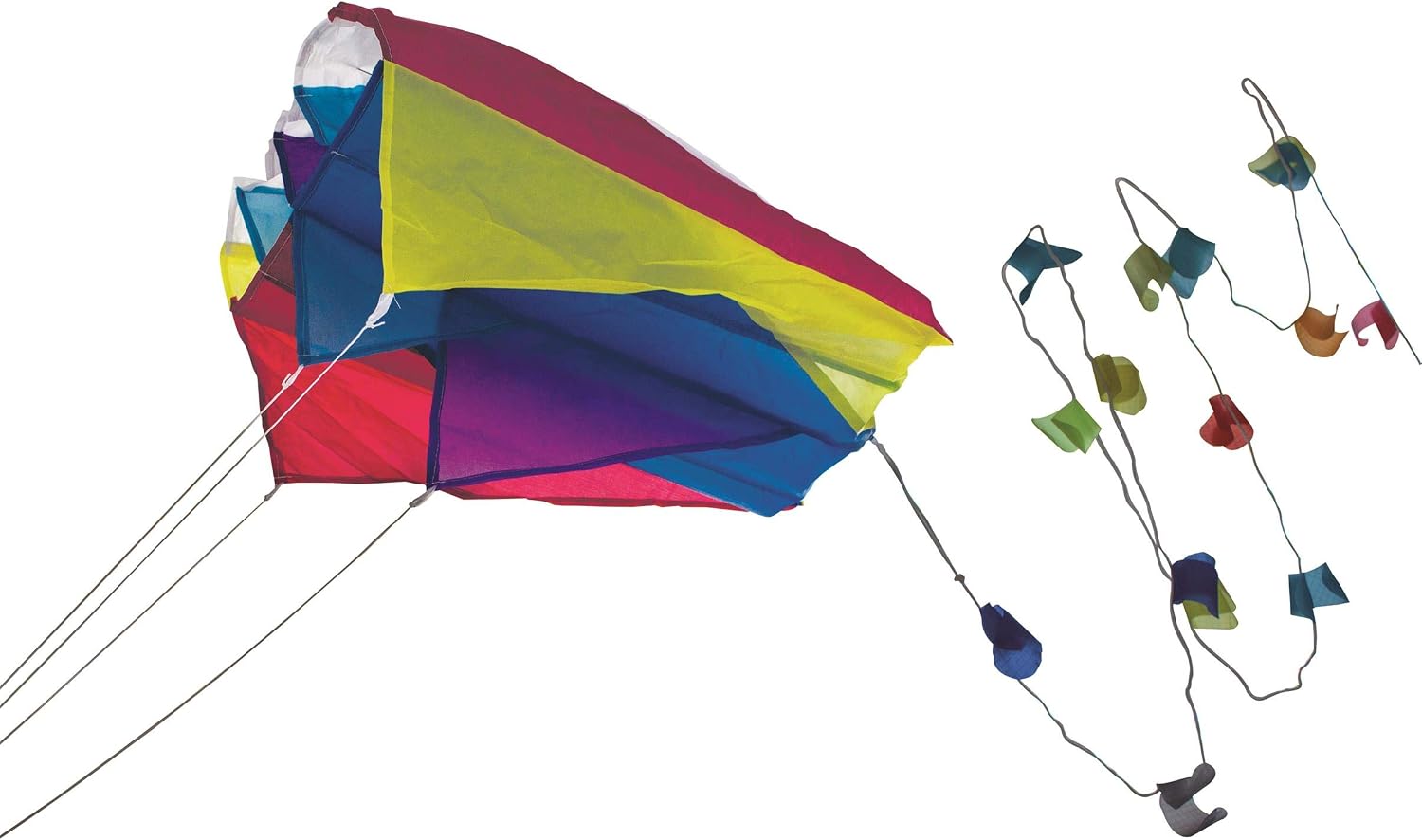 Guenther 1189 60 x 51 cm Mini Para Foil Classic Single Line Kite with Sail, Mehrfarbig