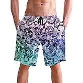 visesunny Stylish Mens Swim Trunks Quick Dry Beachwear Sports Swim Board Shorts Holiday Party Bathing Suits
