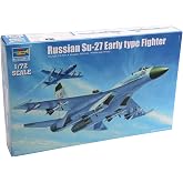 Trumpeter Su-27 Sukhoi Early Type Russian Fighter Airplane Model Kit, Scale 1/72