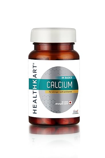 HealthKart Calcium with Vitamin D3- for complete bone health, 60 capsules (Calcium, 60 Tablets)