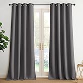 NICETOWN Room Darkening Draperies Curtains Panels, 2 Panels Grey W52 x L96