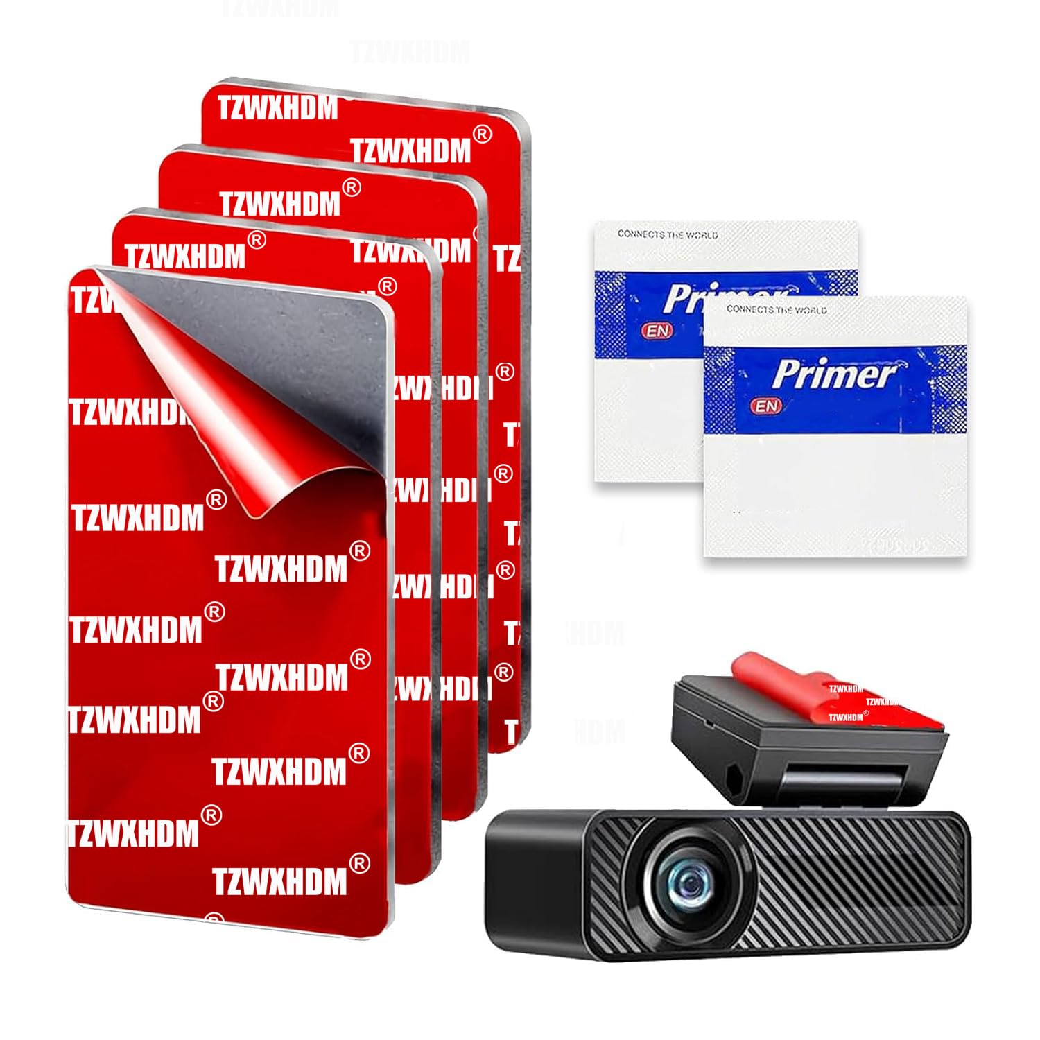 Photo 1 of TZWXHDM Heavy Duty Double Sided Adhesive Pads, 8Pcs 2.84×1.42in Strong Sticky Pads, Waterproof Heat Resistant for GPS/DashCamera Suction Cup Mount, Includes Adhesion Promoter