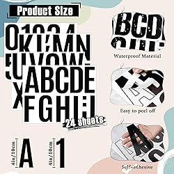 264 PCS Letter Stickers Large Mailbox Numbers and