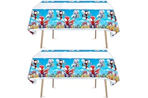 SUTRADHAR 2pcs Spiderman Tablecloth Table Cover, for Spiderman Theme Birthday Party Supplies Decorations (70" x 42")2pcs (1)