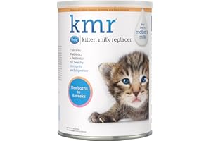 PetAg KMR Kitten Milk Replacer Powder - 12 oz - Powdered Kitten Formula with Prebiotics, Probiotics & Vitamins for Kittens Newborn to Six Weeks Old - Easy to Digest