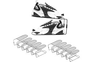 CiBiZi Shoe Slots Organizer 10Pack Metal Shoe Stackers for a Pair of Shoes Display Shelf Shoe Holder Shoe Storage Closet Organizers Shoe Space Saver Organizador de Zapatos Black