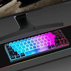 CHONCHOW Mini RGB 60% Gaming Keyboard, 68 Keys
