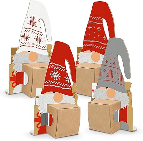 Regali Di Natale Piccoli.Itena Benvenuto 4 Personaggi Come Regalo O Decorazione Di Natale Piccoli Regali Gnomi Cartolina Amazon It Casa E Cucina