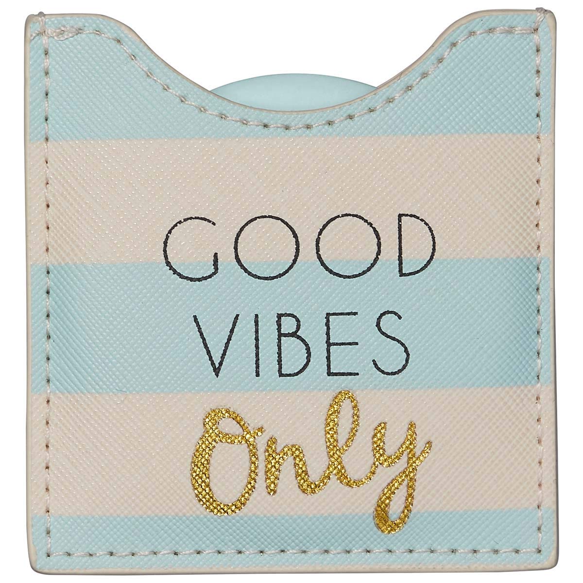 Draeger Good Vibes Only Round Pocket Mirror to Take Anywhere, Any Occasion – Dimensions 8.5 cm x 8 cm