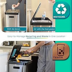 Home Zone Living 18.5 Gallon Kitchen Trash
