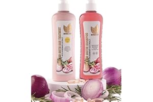 NATURAL SANT – Onion Biotin and Rosemary Shampoo & Treatment Set for Stronger, Thicker and Longer Hair – Soft and Shine, Hair Loss and Thinning, Growth Shampoo, Paraben Free, Silicone Free
