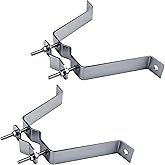 2 Pack 4” Heavy-Duty Wall Mount Pair with Brackets & Lag Bolts for TV Antenna Mast