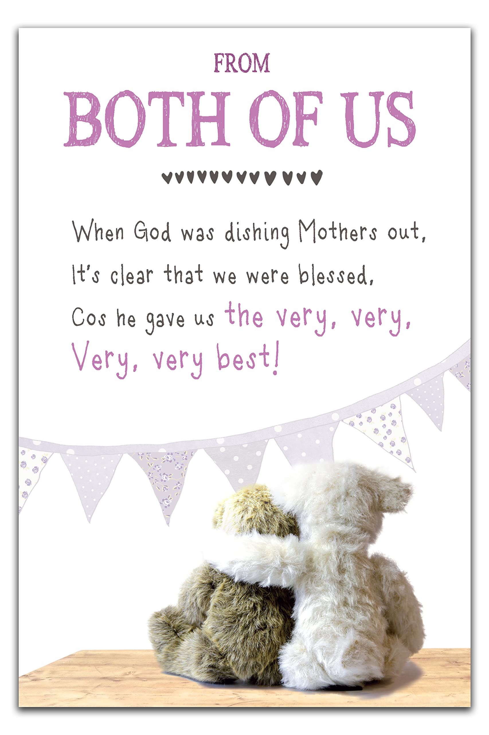 Emotional Rescue Mother's Day Card from Both of Us, When God Was Dishing Mothers Out.. Mum from Both Mother Day, Multi-Coloured