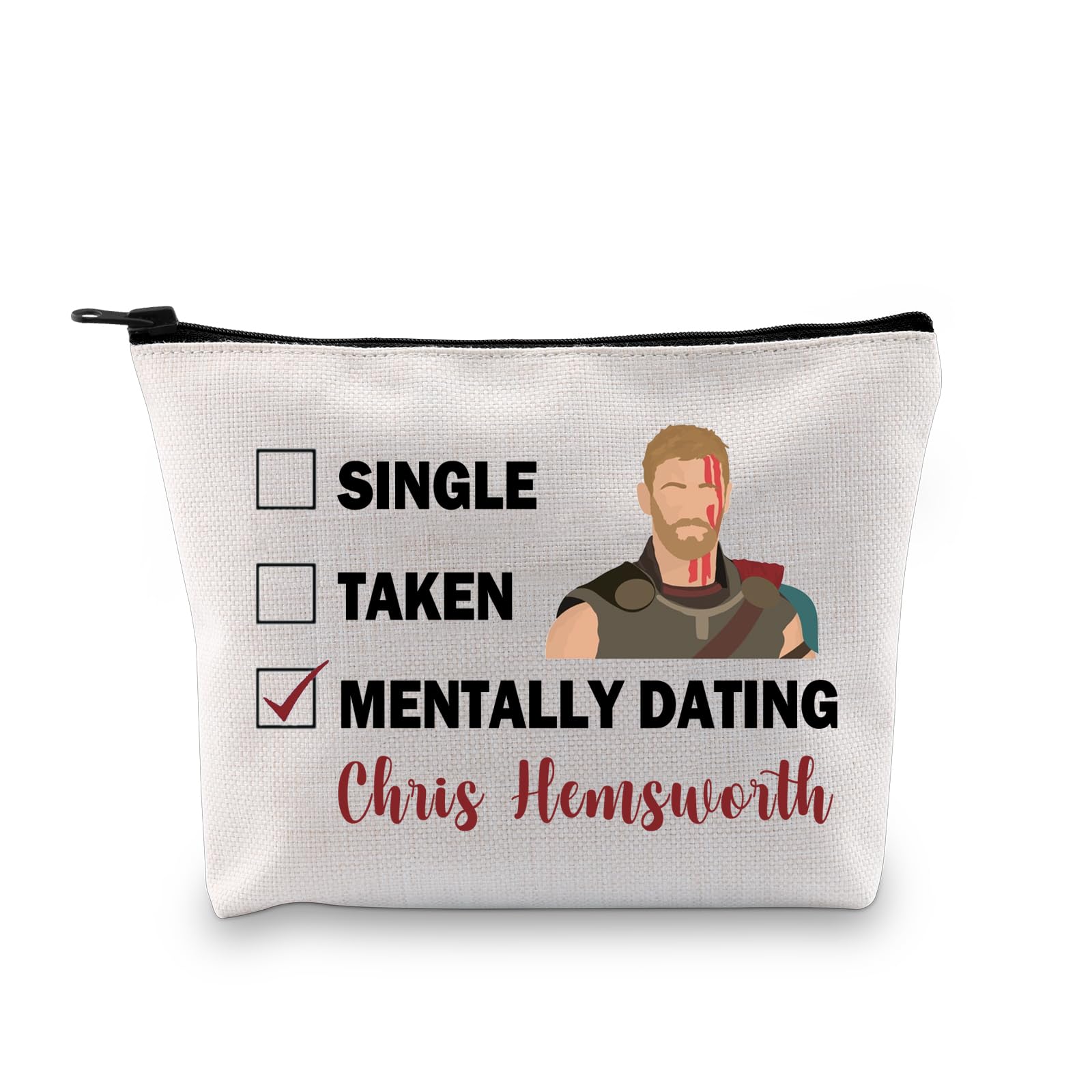 PYOUL Chris Hemsworth Inspired Gift Dating Chris Hemsworth Makeup Bag Chris Hemsworth Fan Cosmetic Bag Chris Hemsworth Merch (Dating Chris Hemsworth B)