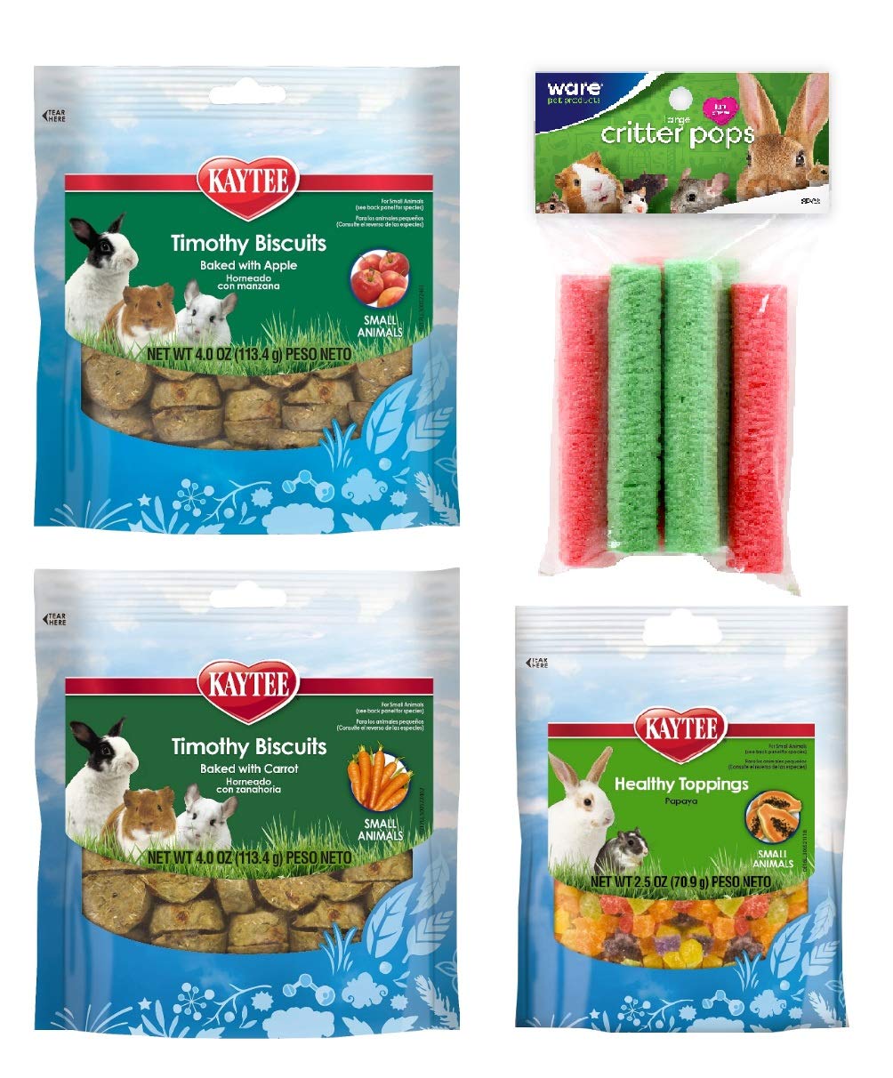 Rabbit Treats and Chews Bunny Treats for Rabbits (4 Bags) Timothy