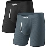 GOOTUCH Men's Modal Breathable Underwear, Moisture Wicking Odor Control Boxer Briefs, Ultra-Soft Stretch Seamless(2&4 pack)