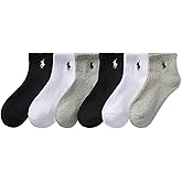 POLO RALPH LAUREN Boys' Athletic Performance Soft Cushioned Ankle Socks (6-Pack)