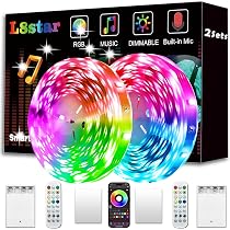 6.5ft 5V RGB 5050 LED Strip Light With Music Sync, Jamaica