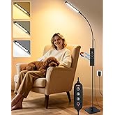 AearKing Light Therapy Lamp, 10000Lux UV-Free Sunlight Therapy Happy Lamp, Full Spectrum Light Therapy Floor Lamp with Adjustable Height & Brightness, 3 Color Temps, Therapy Lamp with Remote Control