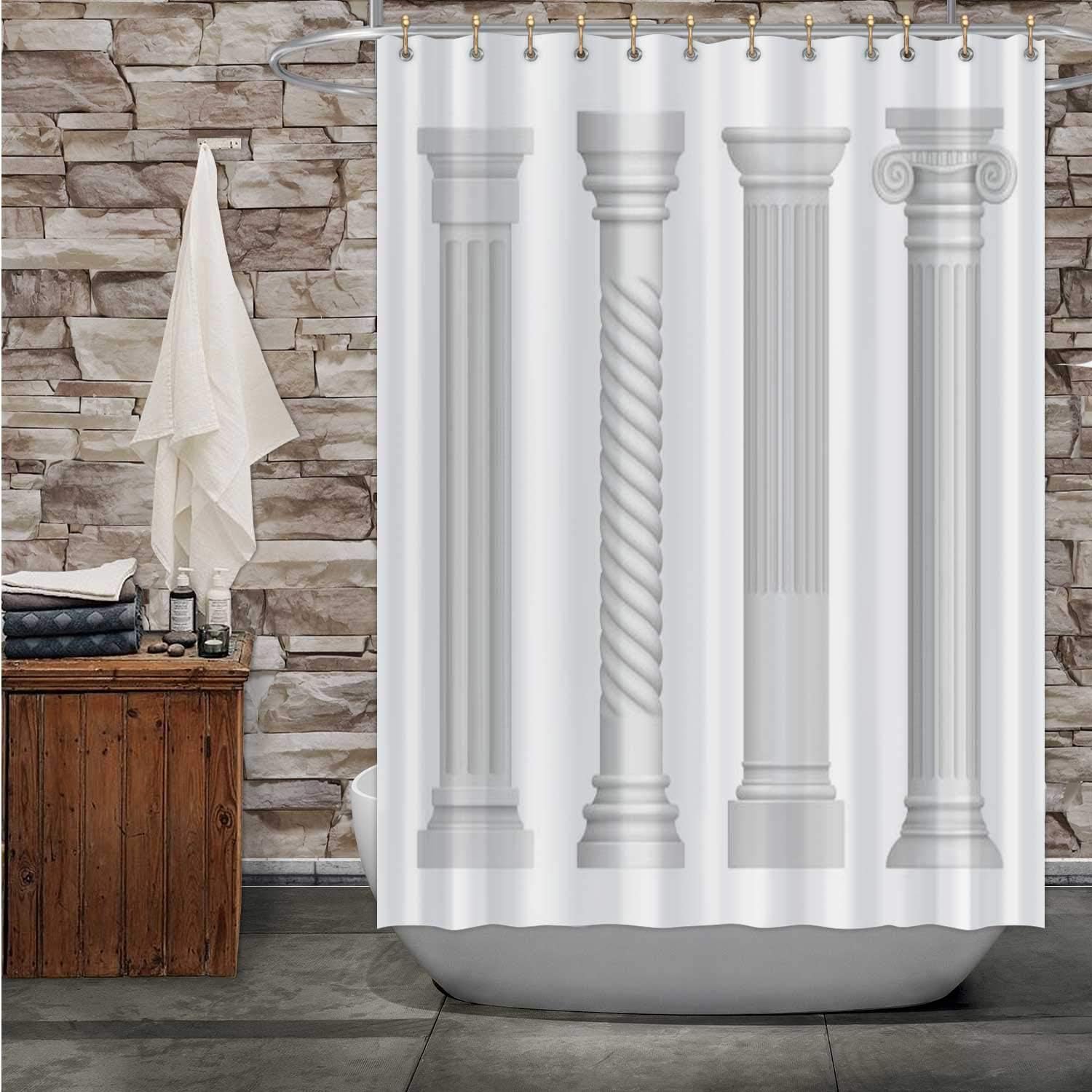 Antique Column.Historical Greek Pillars Ancient Building