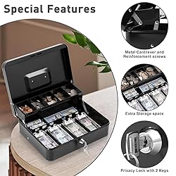 KYODOLED Locking Cash/Money Saving Organizer Box